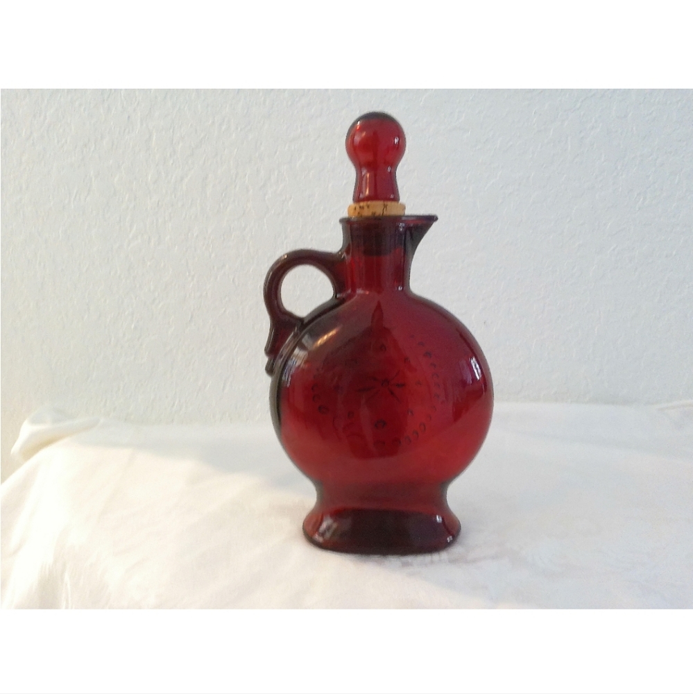 Ruby red decanter